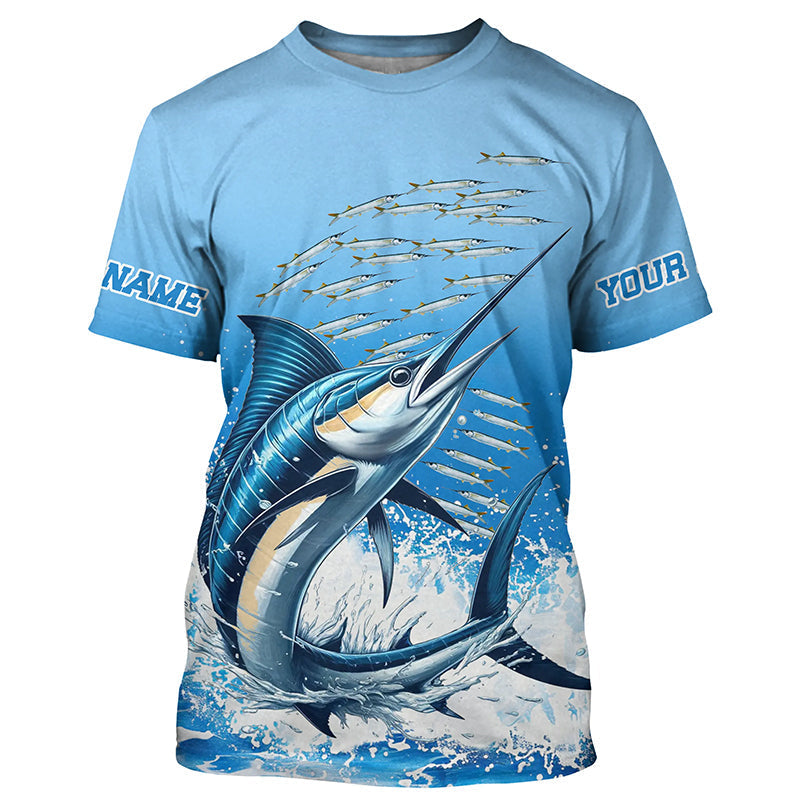 Marlin Fishing Custom Long Sleeve Performance Fishing, Marlin Saltwater Fishing