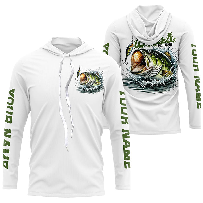 Personalized Largemouth Bass Fishing Long Sleeve Tournament Fishing, Bass Fishing
