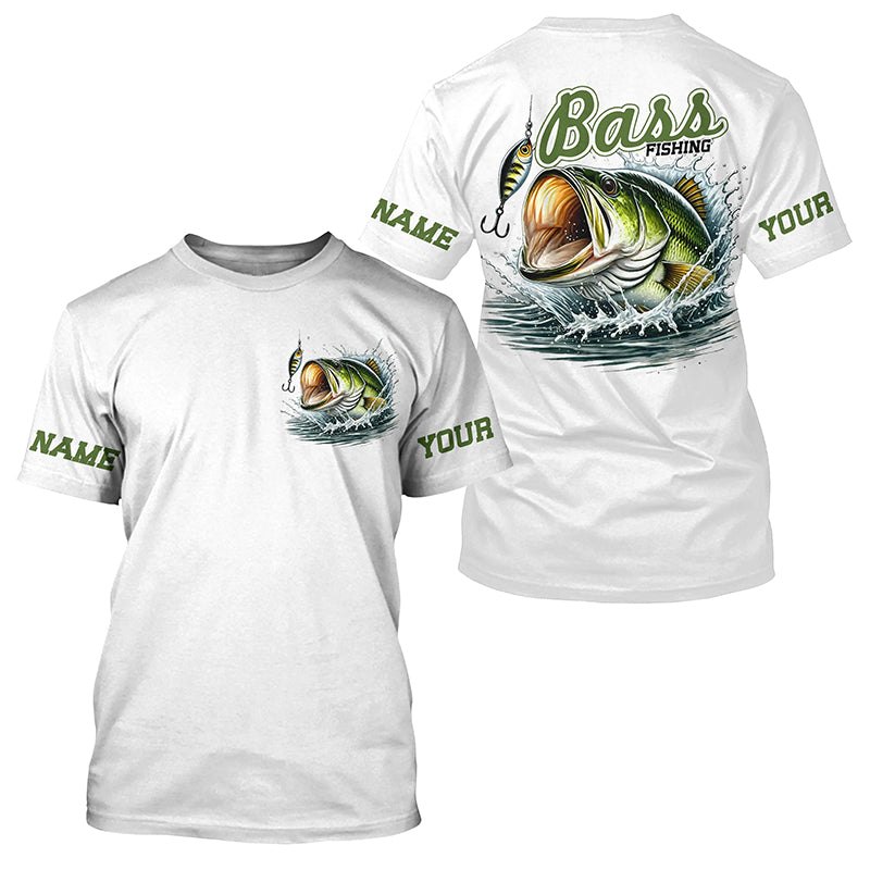 Personalized Largemouth Bass Fishing Long Sleeve Tournament Fishing, Bass Fishing