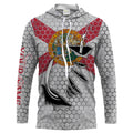 Custom Florida Flag Fishing, Florida Fish hook Long sleeve performance Fishing