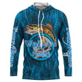 Personalized Walleye Long Sleeve Fishing, Walleye Tournament Fishing | Blue Camo