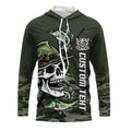 Skull Fisherman Custom Long Sleeve Tournament Fishing, Skull Performance Fishing