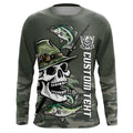 Skull Fisherman Custom Long Sleeve Tournament Fishing, Skull Performance Fishing