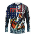 American Flag Bass Custom Fishing, Patriotic Bass Fishing, Women And Kid