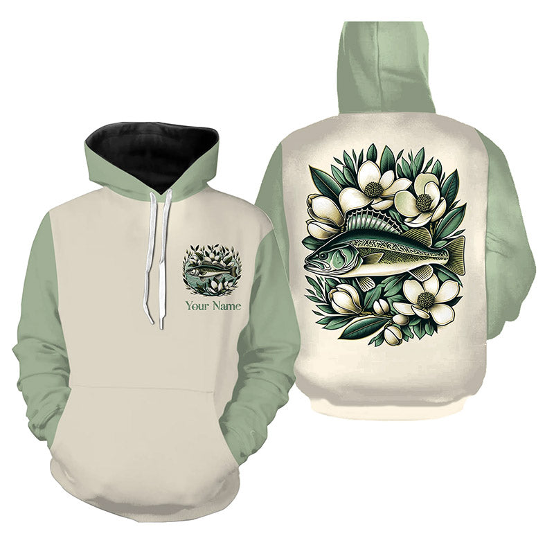 Magnolia Walleye Custom Long Sleeve Uv Protection Fishing Fishing Gifts