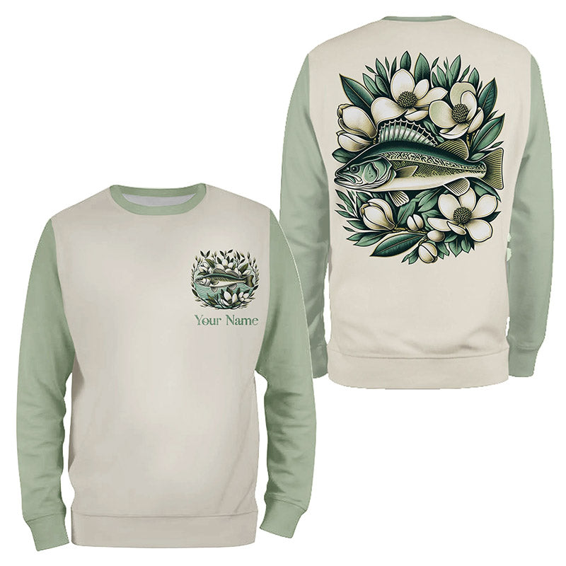 Magnolia Walleye Custom Long Sleeve Uv Protection Fishing Fishing Gifts