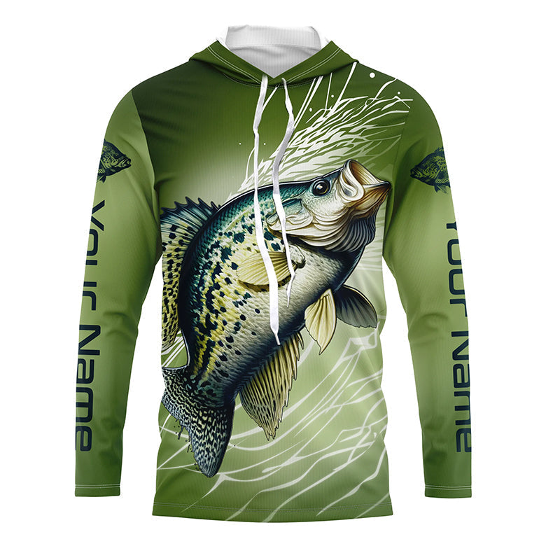 Crappie Fishing Custom Long Sleeve Tournament, Crappie Skin Fishing