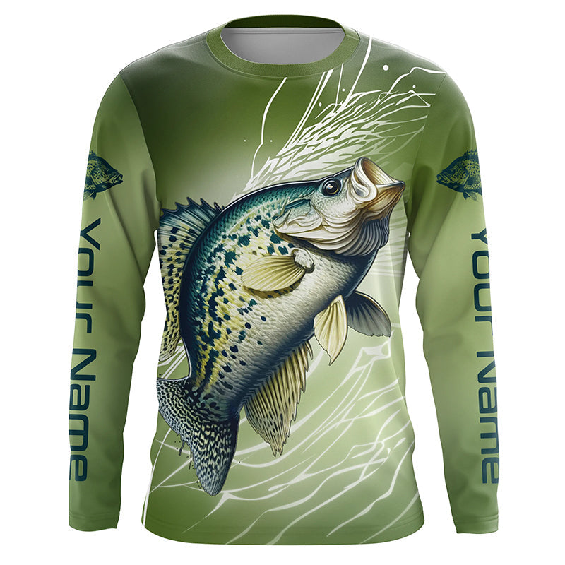 Crappie Fishing Custom Long Sleeve Tournament, Crappie Skin Fishing