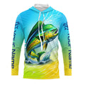 Personalized Mahi Mahi Fishing Long Sleeve Performance, Mahimahi Fishing Saltwater