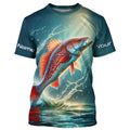 Redfish Puppy Drum Custom Long Sleeve Performance Fishing, Redfish Fishing