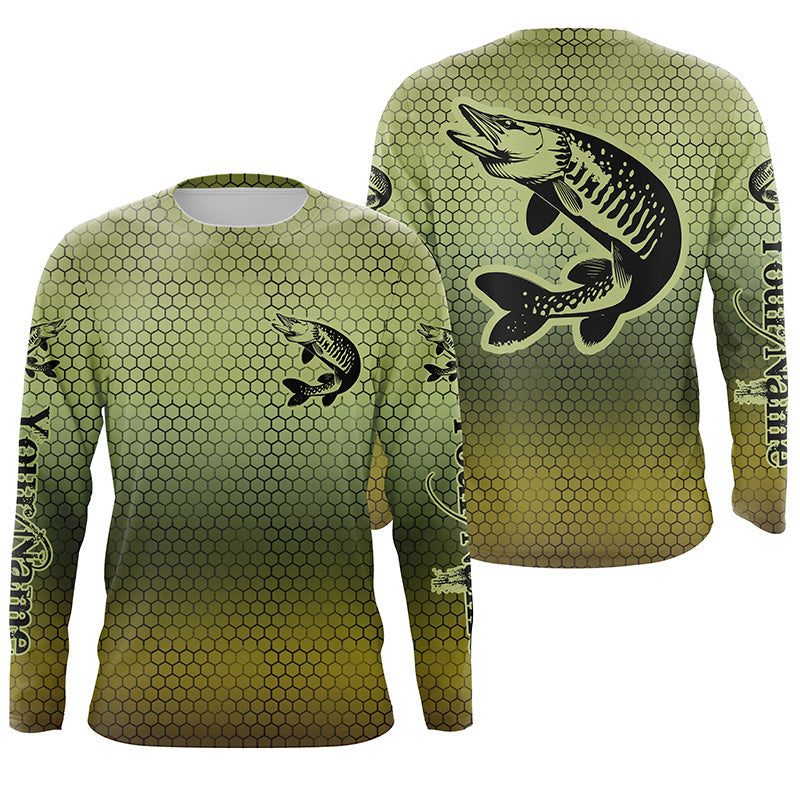 Musky Fishing Custom Long Sleeve Tournament, Muskie Fishing And Women