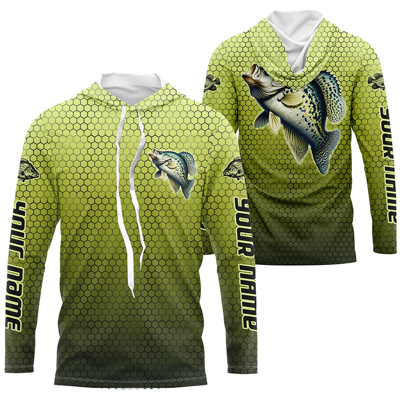 Crappie Fishing Custom Long Sleeve Tournament Fishing, Crappie Fisherman Fishing