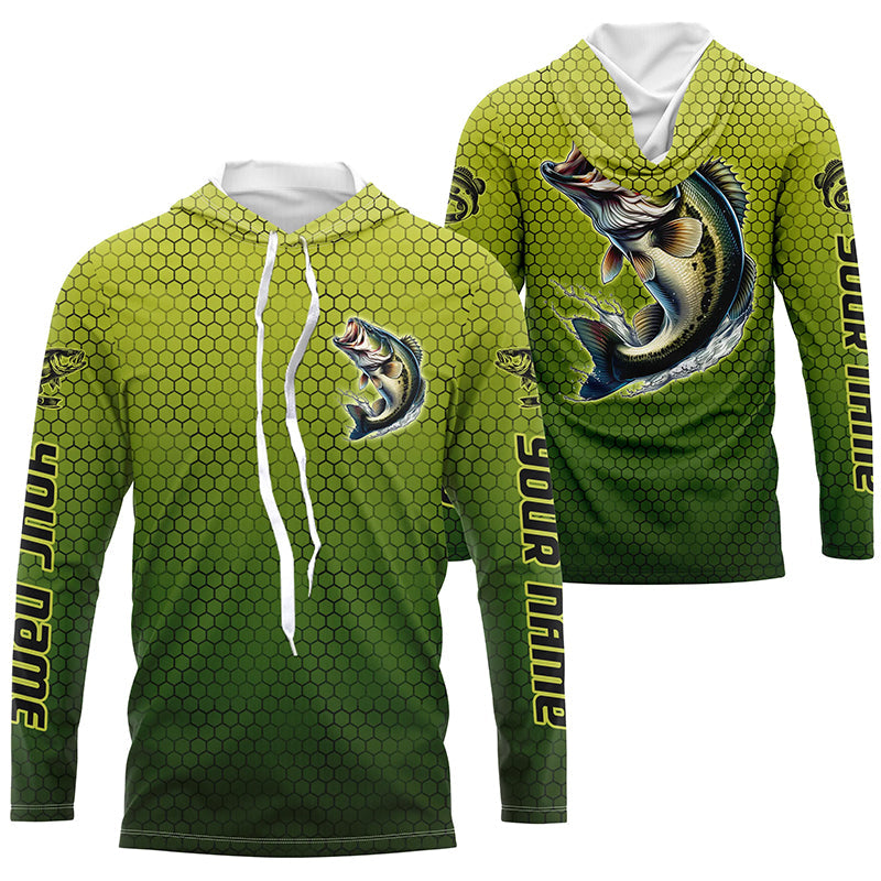 Bass Fishing Custom Long Sleeve Tournament Fishing, Bass Fisherman Fishing