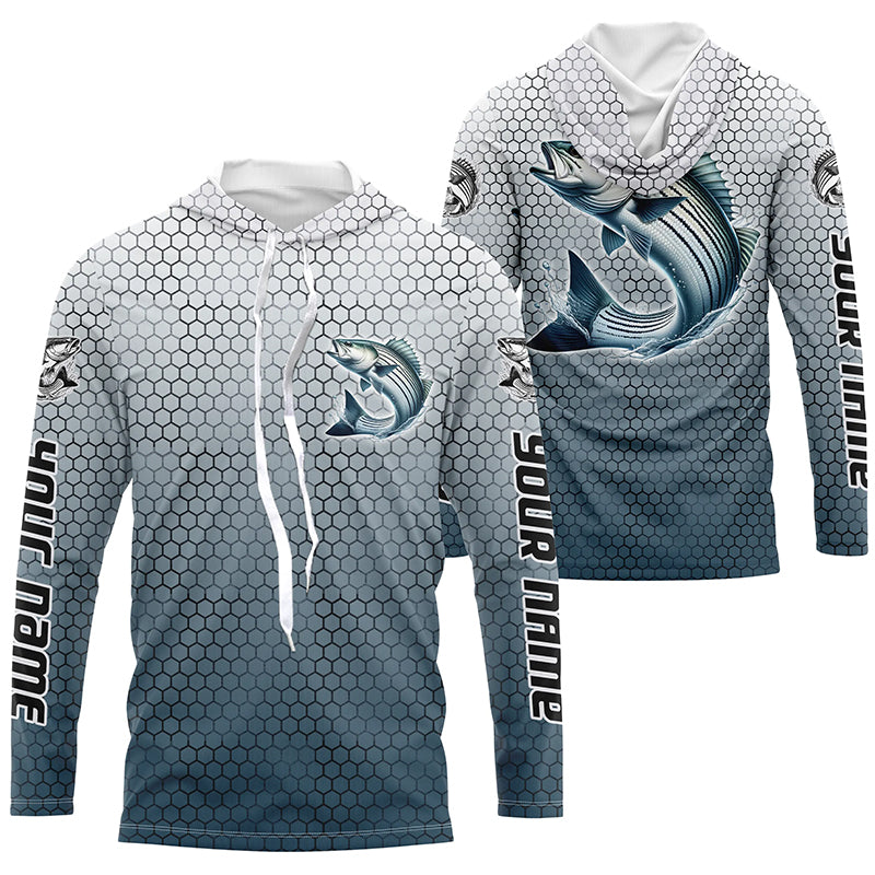 Striped Bass Fishing Custom Long Sleeve Tournament Fishing, Striper Fisherman Fishing