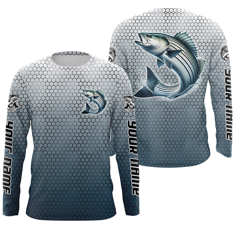 Striped Bass Fishing Custom Long Sleeve Tournament Fishing, Striper Fisherman Fishing
