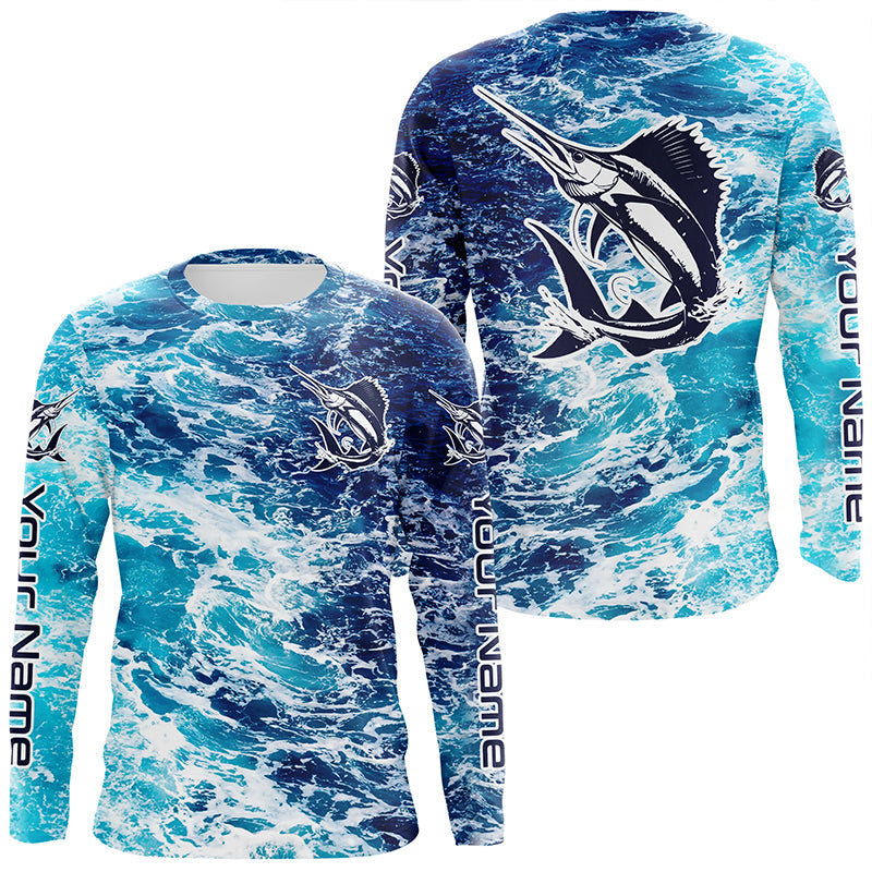 Custom Sailfish Saltwater Fishing, Sailfish Long Sleeve Perofmance Fishing