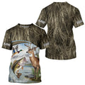 Largemouth Bass Fish Fishing, Deer And Duck Hunting Custom Long Sleeve Hooded