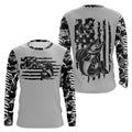 Gray Camo US Flag Custom Patriotic Walleye Tournament Fishing