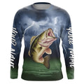 Thunder Lightning Custom Largemouth Bass Tournament Fishing T-Shirts, Bass Fishing