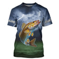 Thunder Lightning Custom Walleye Tournament Fishing T-Shirts, Walleye Fishing