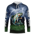 Thunder Lightning Custom Rainbow Trout Long Sleeve Hooded Tournament Fishing