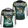 Camouflage Walleye Fishing Custom Long Sleeve Tournament, Fishing Gifts For Fisherman