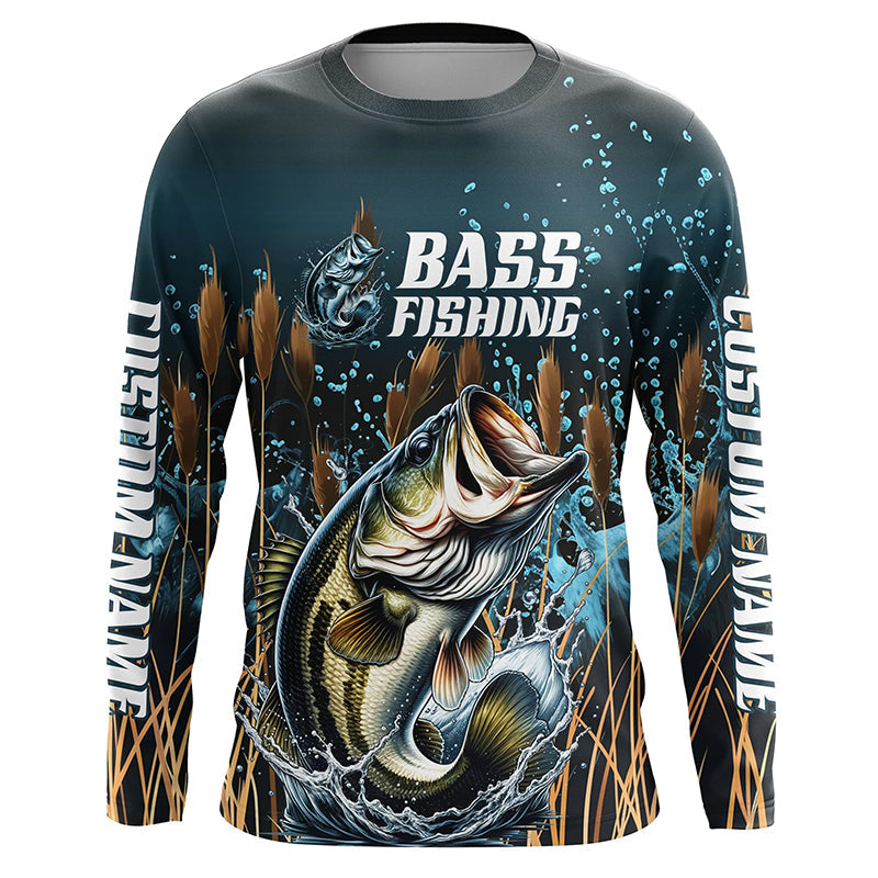 Bass Fishing Customized Long Sleeve Tournament Fishing, Largemouth Bass Fishing