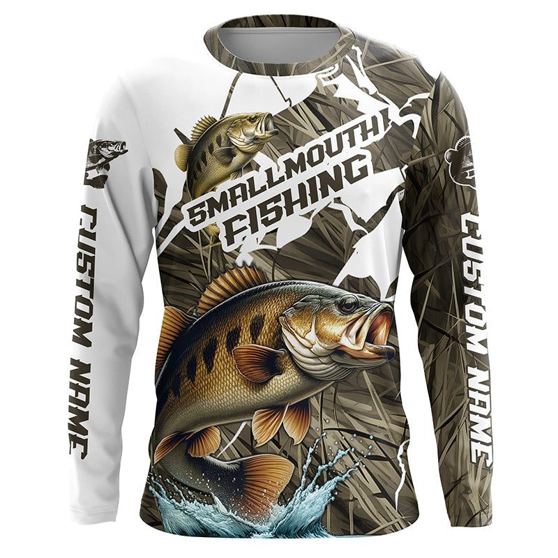 Custom Smallmouth Bass Fishing Long Sleeve Tournament Fishing, Smallmouth Fishing
