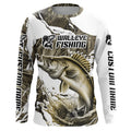 Grass Camo Custom Walleye Fishing Long Sleeve Tournament Fishing, Walleye Fishing Apparel