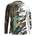 Crappie Fishing Custom Camo Long Sleeve Fishing, Crappie Fishing Tournament Apparel
