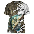Crappie Fishing Custom Camo Long Sleeve Fishing, Crappie Fishing Tournament Apparel