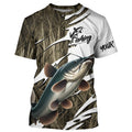 Catfish Fishing Custom Camo Long Sleeve Fishing, Catfish Fishing Tournament Apparel