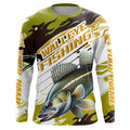 Custom Walleye Fishing Tournament, Walleye Long Sleeve Camo Fishing | Yellow