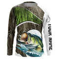 Personalized Largemouth Bass Fishing Camo Long Sleeve Fishing, Bass Fishing