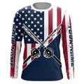 Personalized American Flag Fishing Rods Long Sleeve Fishing, Patriotic Fishing