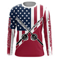 Personalized American Flag Fishing Rods Long Sleeve Fishing, Patriotic Fishing