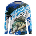 Custom Crappie Fishing, Crappie Long Sleeve Tournament Fishing | Blue Camo