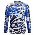 Custom Mahi Mahi Long Sleeve Uv Protection Fishing, Mahimahi Performance | Blue Camo