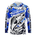 Redfish Fishing Custom Performance Long Sleeve Uv, Saltwater Camo Fishing | Blue