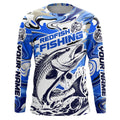 Redfish Fishing Custom Performance Long Sleeve Uv, Saltwater Camo Fishing | Blue