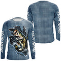 Custom Largemouth Bass Long Sleeve Tournament Fishing, Bass Fishing All Over Printed
