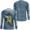 Custom Crappie Long Sleeve Tournament Fishing, Crappie Fishing All Over Printed