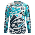 Custom Mahi Mahi Long Sleeve Uv Protection Fishing, Mahimahi Performance | Teal Blue