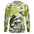 Custom Mahi Mahi Long Sleeve Uv Protection Fishing, Mahimahi Performance | Yellow Camo