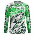 Redfish Fishing Custom Performance Long Sleeve Uv, Saltwater Camo Fishing | Green