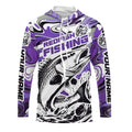 Redfish Fishing Custom Performance Long Sleeve Uv, Saltwater Camo Fishing | Purple