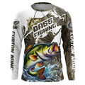 Custom Largemouth Bass Fishing Tournament, Bass Long Sleeve Fishing Camo