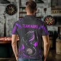Custom Black And Purple Dragon Dart Quarter-Zip, Dart Dart Tournament