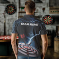Blue Thunder Lightning Dartboard Custom Dart Quarter-Zip, Dart Team League
