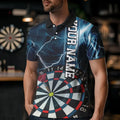 Blue Thunder Lightning Dartboard Custom Dart Quarter-Zip, Dart Team